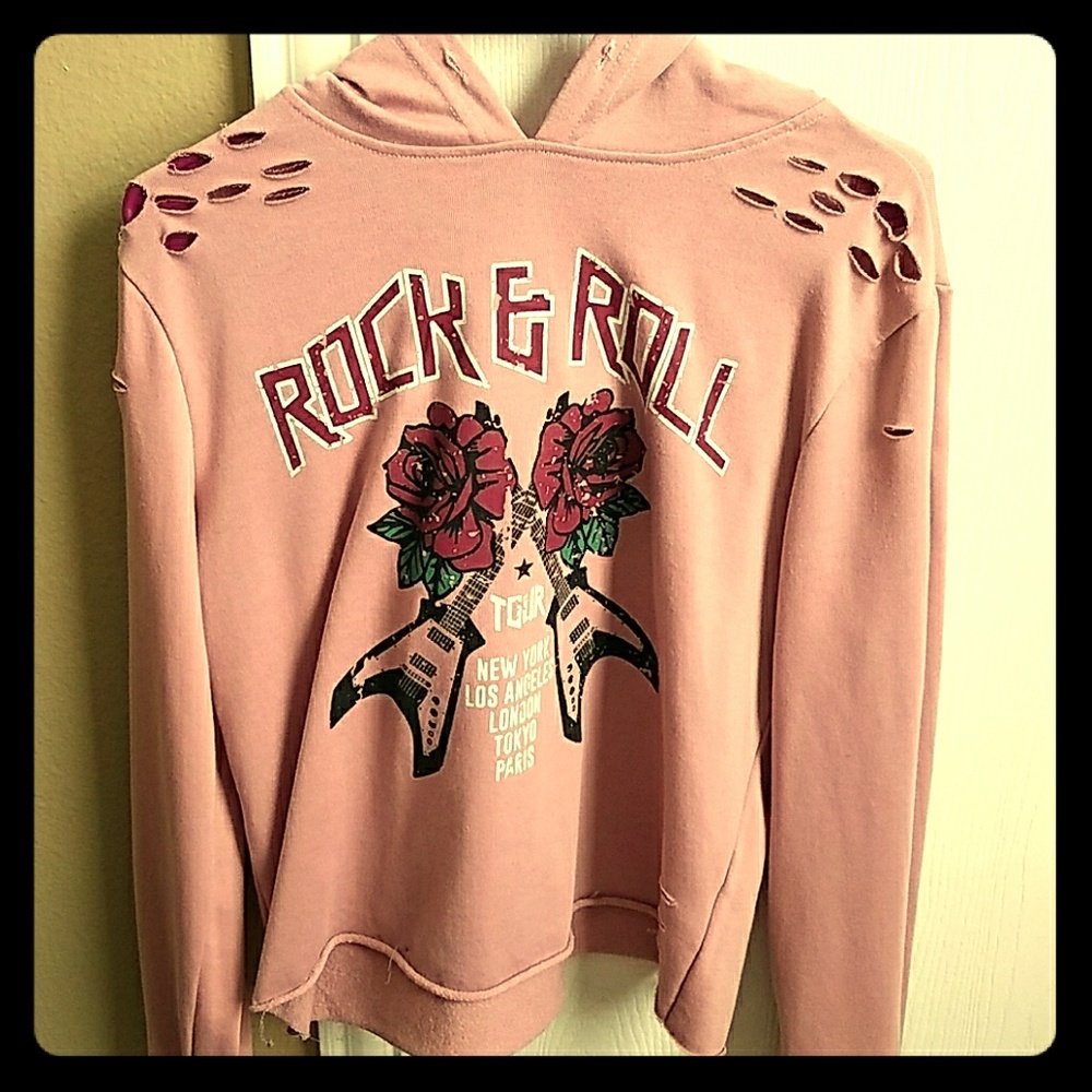 Pink Hot Gal Rock and Roll Hoodie